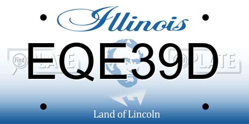 EQE39D Illinois License Plate