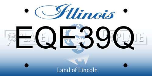 EQE39Q Illinois License Plate