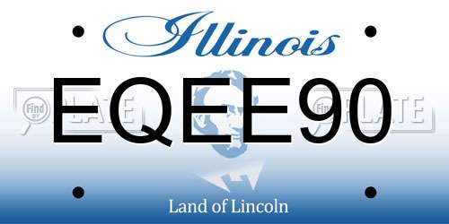EQEE90 Illinois License Plate