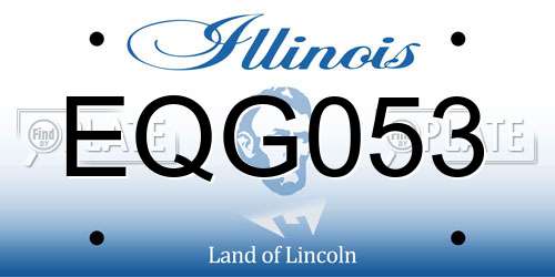 EQG053 Illinois License Plate