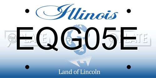 EQG05E Illinois License Plate