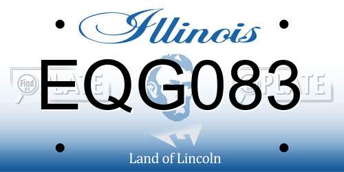 EQG083 Illinois License Plate