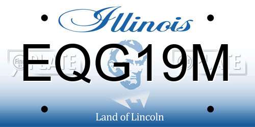 EQG19M Illinois License Plate