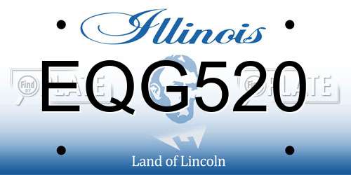 EQG520 Illinois License Plate