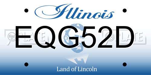 EQG52D Illinois License Plate