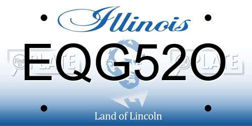 EQG52O Illinois License Plate