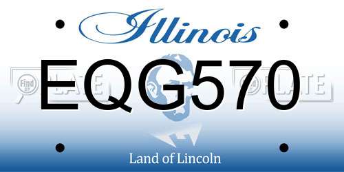 EQG570 Illinois License Plate