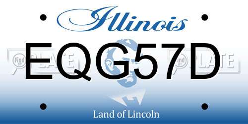 EQG57D Illinois License Plate