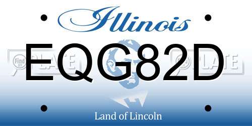 EQG82D Illinois License Plate