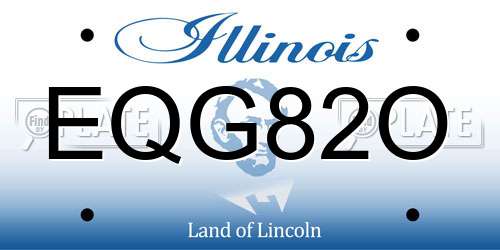 EQG82O Illinois License Plate