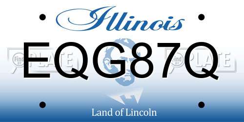 EQG87Q Illinois License Plate