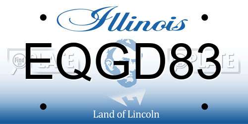 EQGD83 Illinois License Plate