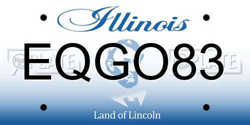 EQGO83 Illinois License Plate