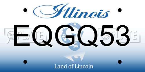 EQGQ53 Illinois License Plate