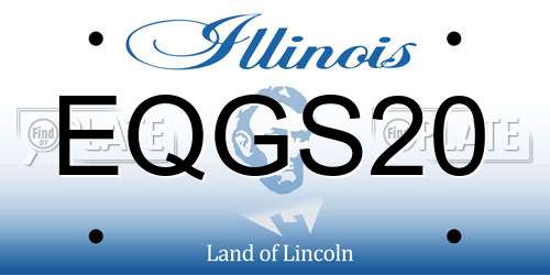 EQGS20 Illinois License Plate