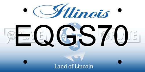 EQGS70 Illinois License Plate