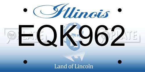 EQK962 Illinois License Plate