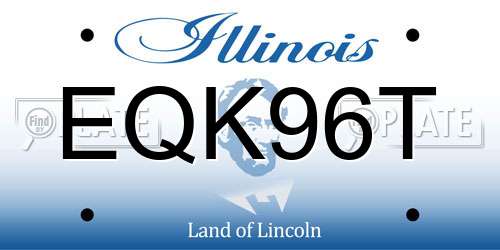 EQK96T Illinois License Plate