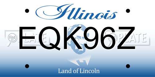 EQK96Z Illinois License Plate
