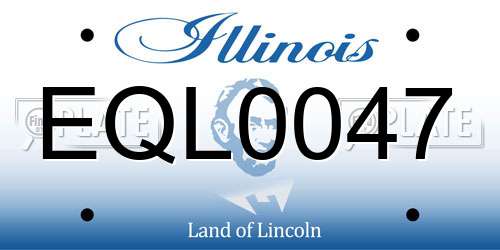 EQL0047 Illinois License Plate
