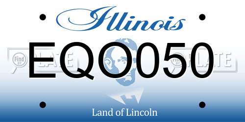 EQO050 Illinois License Plate