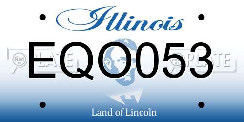 EQO053 Illinois License Plate