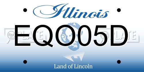 EQO05D Illinois License Plate