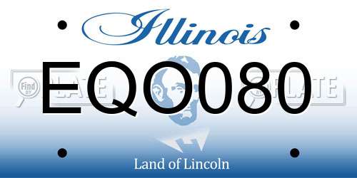 EQO080 Illinois License Plate