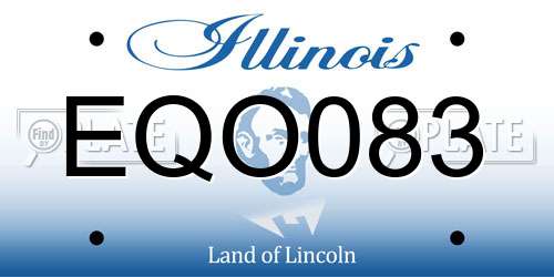 EQO083 Illinois License Plate