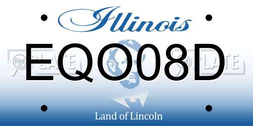EQO08D Illinois License Plate