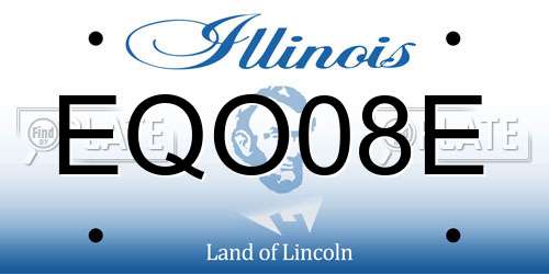 EQO08E Illinois License Plate