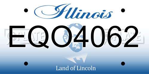 EQO4062 Illinois License Plate