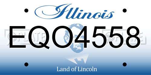 EQO4558 Illinois License Plate