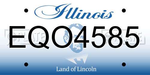 EQO4585 Illinois License Plate