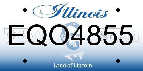 EQO4855 Illinois License Plate