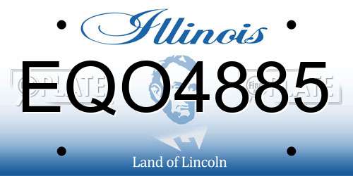 EQO4885 Illinois License Plate
