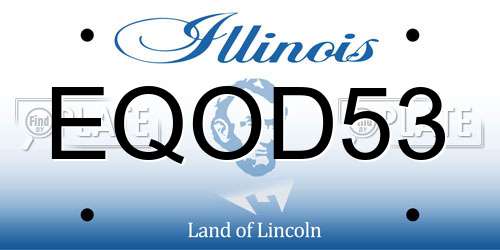 EQOD53 Illinois License Plate