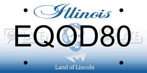 EQOD80 Illinois License Plate