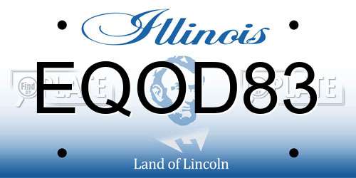 EQOD83 Illinois License Plate