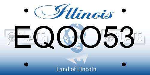 EQOO53 Illinois License Plate