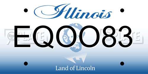 EQOO83 Illinois License Plate