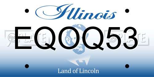 EQOQ53 Illinois License Plate