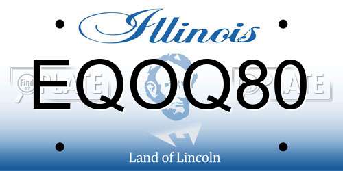 EQOQ80 Illinois License Plate