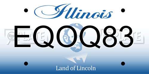 EQOQ83 Illinois License Plate