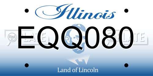 EQQ080 Illinois License Plate
