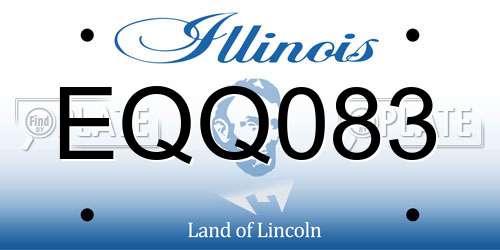 EQQ083 Illinois License Plate