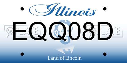 EQQ08D Illinois License Plate