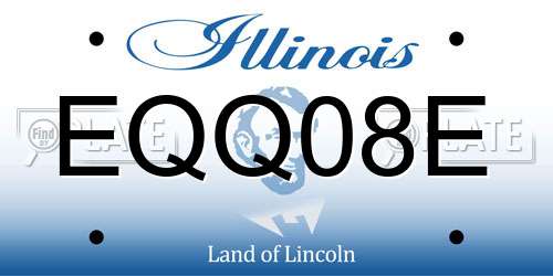 EQQ08E Illinois License Plate