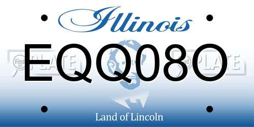 EQQ08O Illinois License Plate