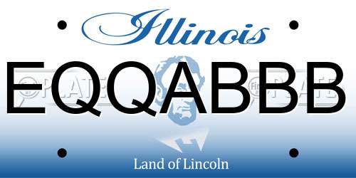 EQQABBB Illinois License Plate